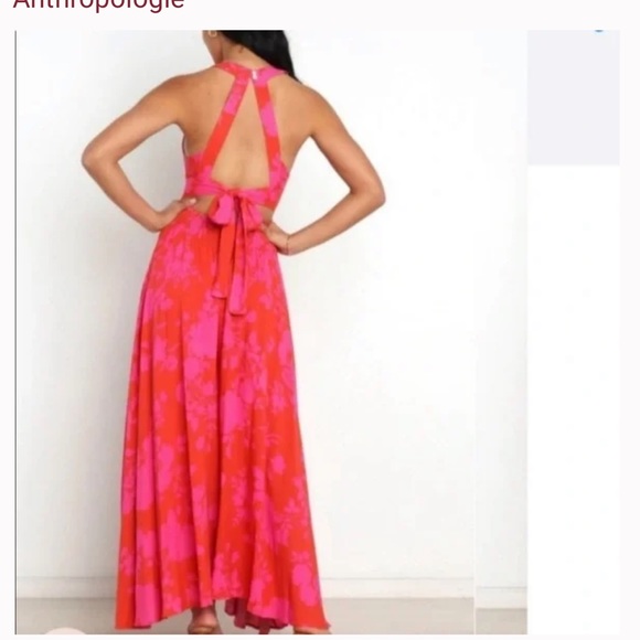 Abel The Label Charlotte Maxi Dress Lilac/Red Anthropologie revolve - Picture 5 of 13